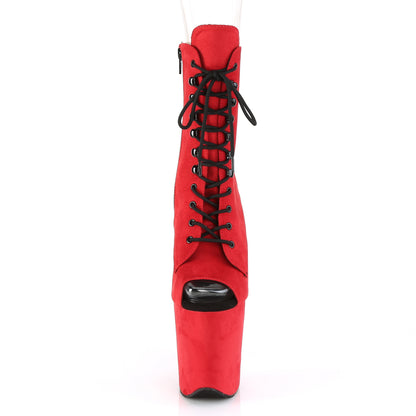FLAMINGO-1021FS Pleaser 8 Inch Heel Red Pole Dancer Platform-Pleaser- Sexy Shoes Alternative Footwear