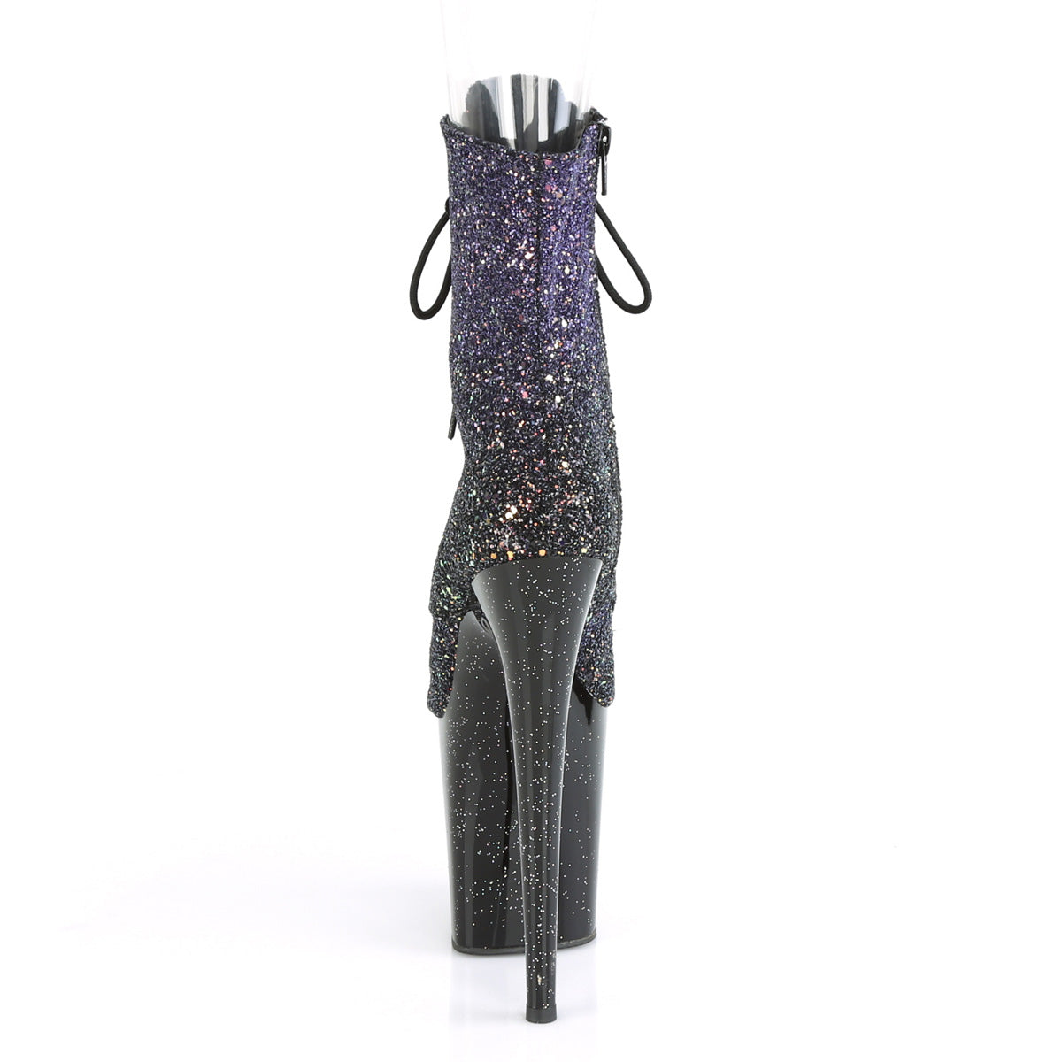 FLAMINGO-1021OMBG 8" Heel Purple Glitter Strippers Shoes-Pleaser- Sexy Shoes Fetish Footwear