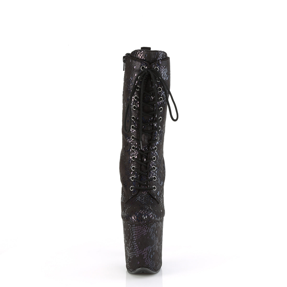 flamingo 1040spf pleaser sexy footwear blk oil slick metallic snake print fabri