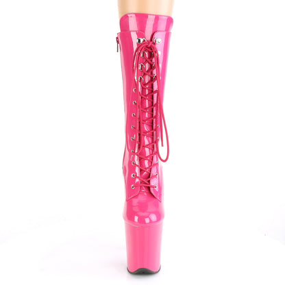 FLAMINGO-1050 8" Heel Hot Pink Patent Pole Dancing -Pleaser- Sexy Shoes Alternative Footwear