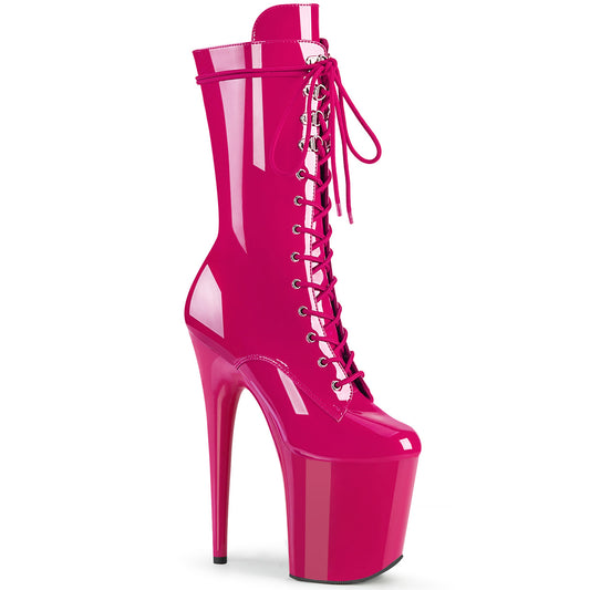 FLAMINGO-1050 8" Heel Hot Pink Patent Pole Dancing -Pleaser- Sexy Shoes