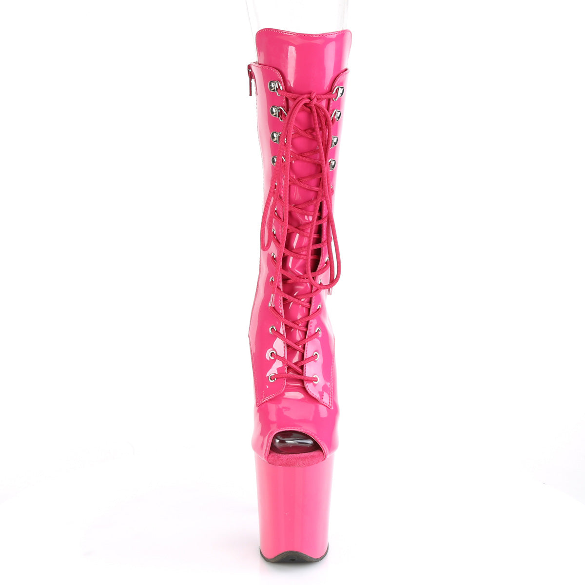 FLAMINGO-1051 8" Heel Hot Pink Patent Pole Dancing -Pleaser- Sexy Shoes Alternative Footwear