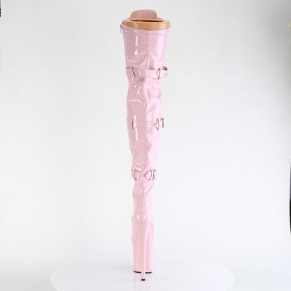 FLAMINGO-3028 Pleaser Fetish Baby Pink Thigh High Length Boots