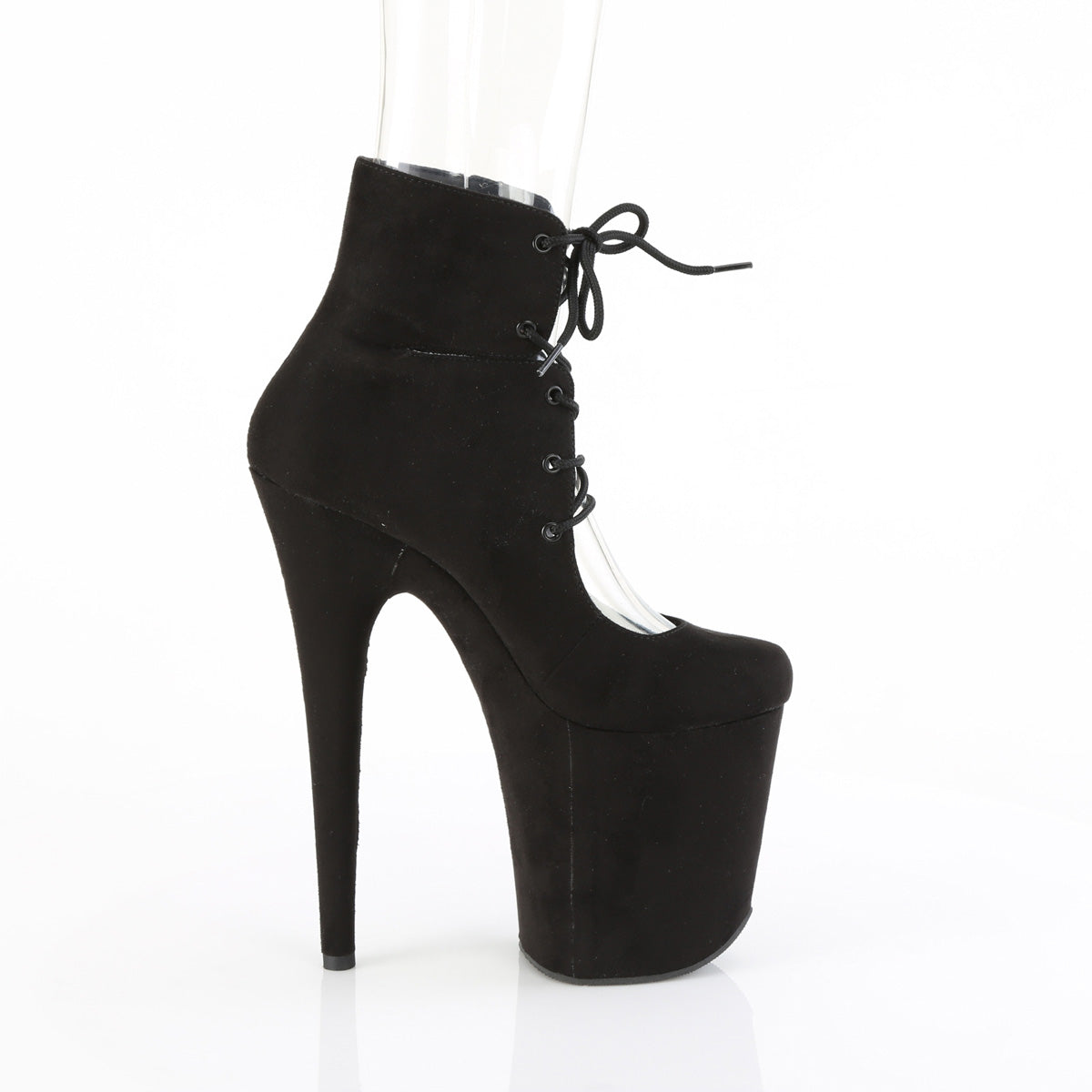 FLAMINGO-800-22 Pleaser 8 Inch High heel Black Stripper Shoes