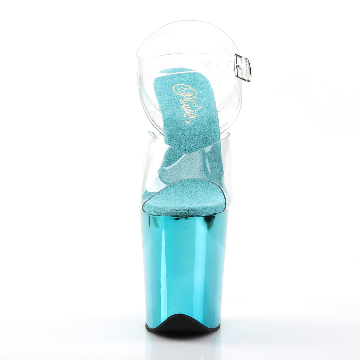 FLAMINGO-808 Pleaser 8" Heel Clear Turquoise Strippers Shoes-Pleaser- Sexy Shoes Alternative Footwear