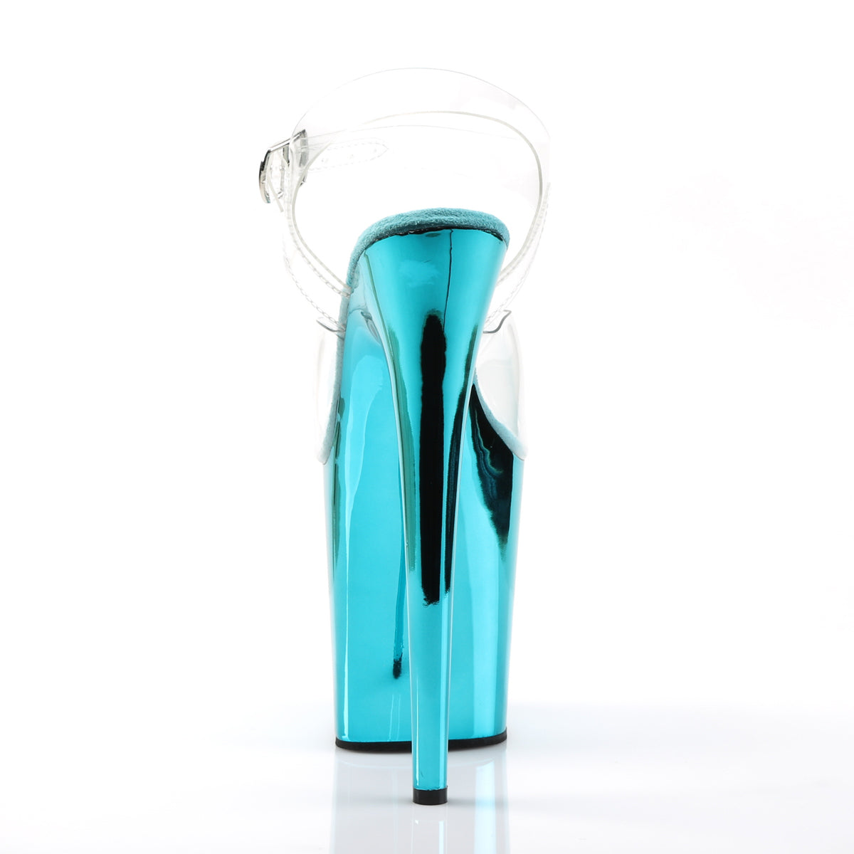 FLAMINGO-808 Pleaser 8" Heel Clear Turquoise Strippers Shoes-Pleaser- Sexy Shoes Fetish Footwear