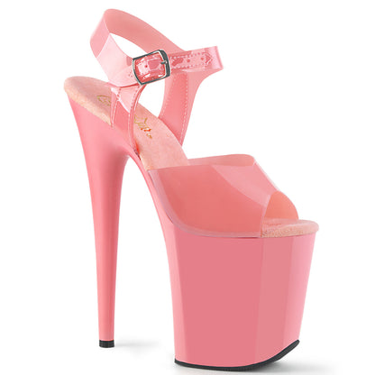FLAMINGO-808N 8" Heel Baby Pink  Stripper Platforms High Heels