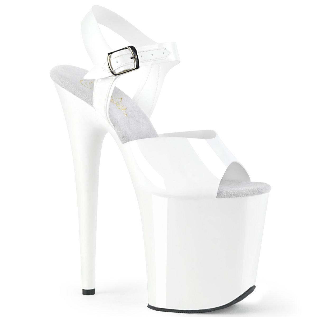 FLAMINGO-808N Pleaser 8" Heel White Pole Dancing Platforms-Pleaser- Sexy Shoes