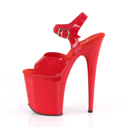 FLAMINGO-808N Pleaser 8 Inch Heel Red Pole Dancing Platforms-Pleaser- Sexy Shoes Pole Dance Heels