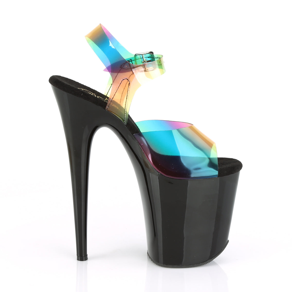 FLAMINGO-808RB Pleaser 8" Heel Rainbow Pole Dancer Platforms-Pleaser- Sexy Shoes Fetish Heels