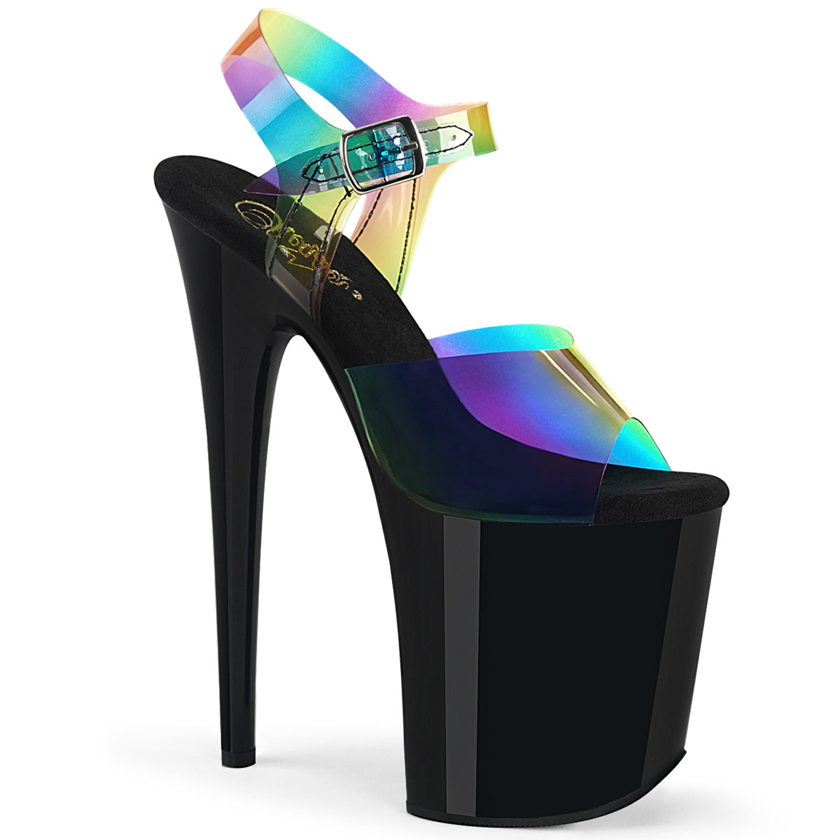 Rainbow 8 Inch Performance High Pole Heels -  Pleaser FLAMINGO-808RB