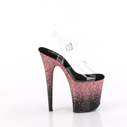 FLAMINGO-808SS Pleaser Sexy Pink Glitter 8 Inch High Heels