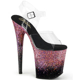FLAMINGO-808SS Pleaser Sexy Pink Glitter 8 Inch High Heels