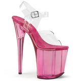 Pink 8 Inch Sexy Platform Pole Heels -  Pleaser FLAMINGO-808T