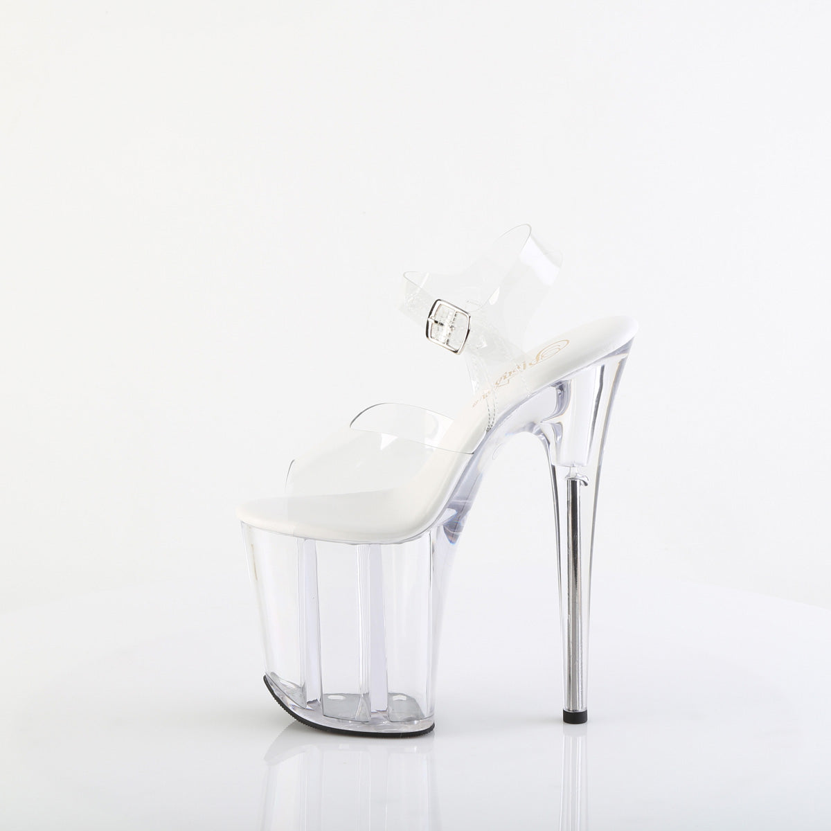 FLAMINGO-808VL Pleaser Sexy Clear Perspex Pole Dancing Shoes
