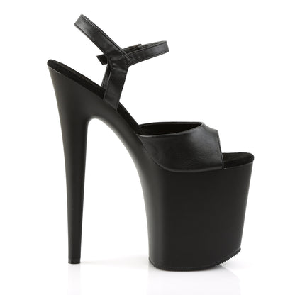 FLAMINGO-809 Pleaser 8 Inch Heel Black Pole Dancer Platforms-Pleaser- Sexy Shoes Fetish Heels