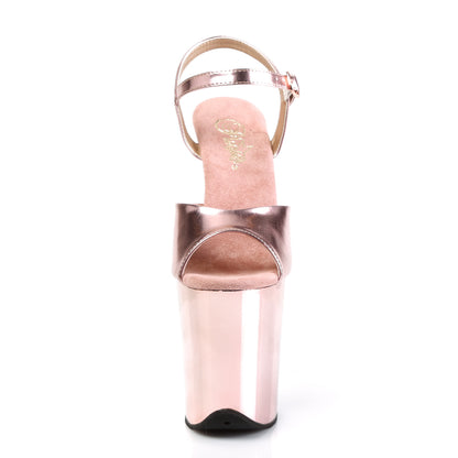 FLAMINGO-809 Pleaser 8" Heel Rose Gold Pole Dancing Platform-Pleaser- Sexy Shoes Alternative Footwear