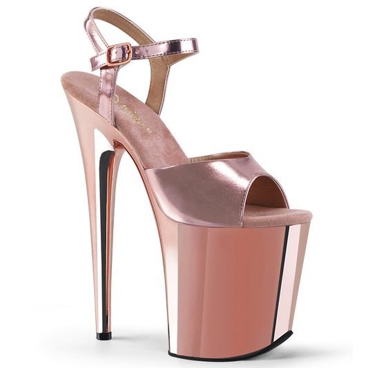 FLAMINGO-809 Pleaser 8" Heel Rose Gold Pole Dancing Platform-Pleaser- Sexy Shoes