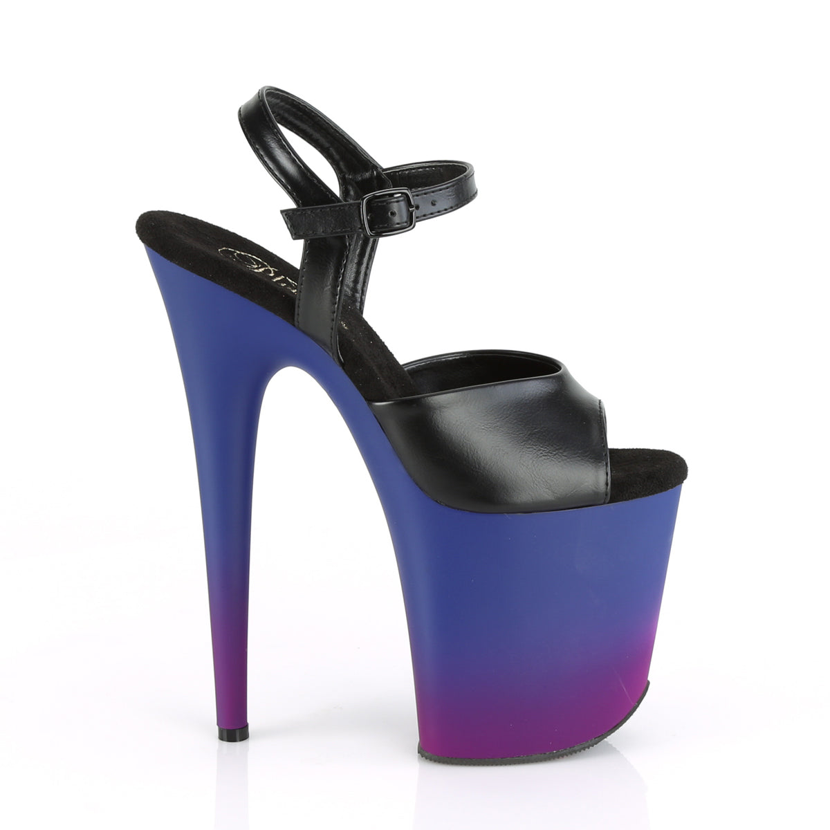 FLAMINGO-809BP Pleaser 8" Heel Black Pole Dancing Platforms-Pleaser- Sexy Shoes Fetish Heels