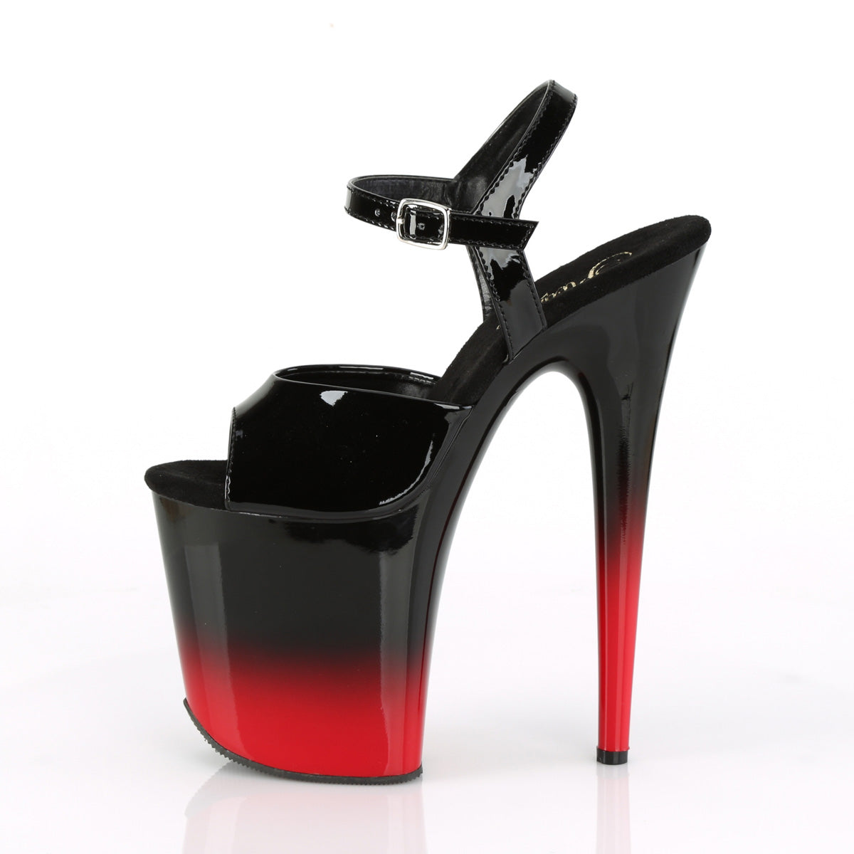 FLAMINGO-809BR-H 8" Heel Black Patent Pole Dancing Platforms-Pleaser- Sexy Shoes Pole Dance Heels