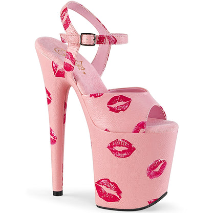 FLAMINGO-809KISSES 8" Heel Baby Pink  Stripper Platforms High Heels