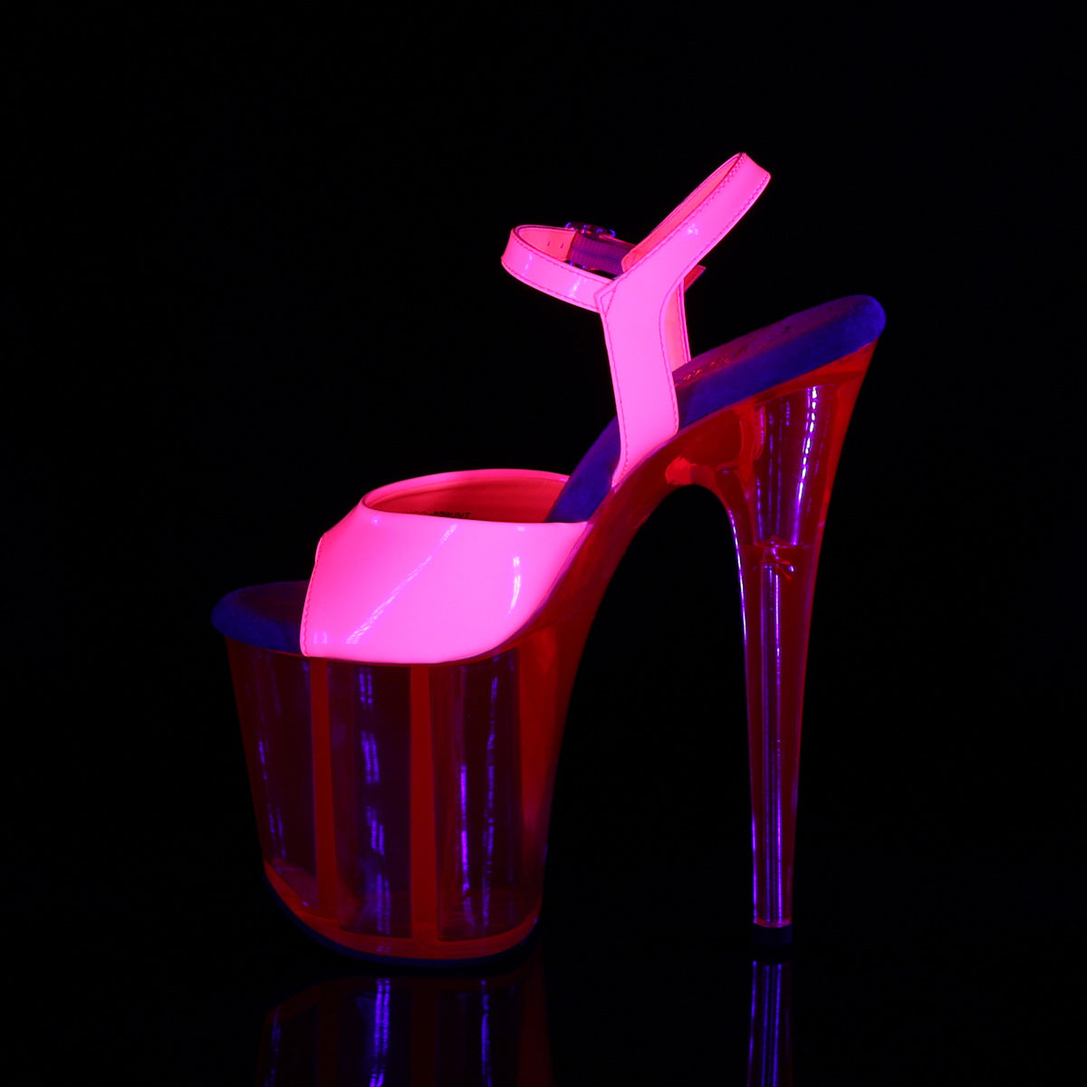 FLAMINGO-809UVT 8" Heel Neon Hot Pink Pole Dancing Platforms-Pleaser- Sexy Shoes Pole Dance Heels