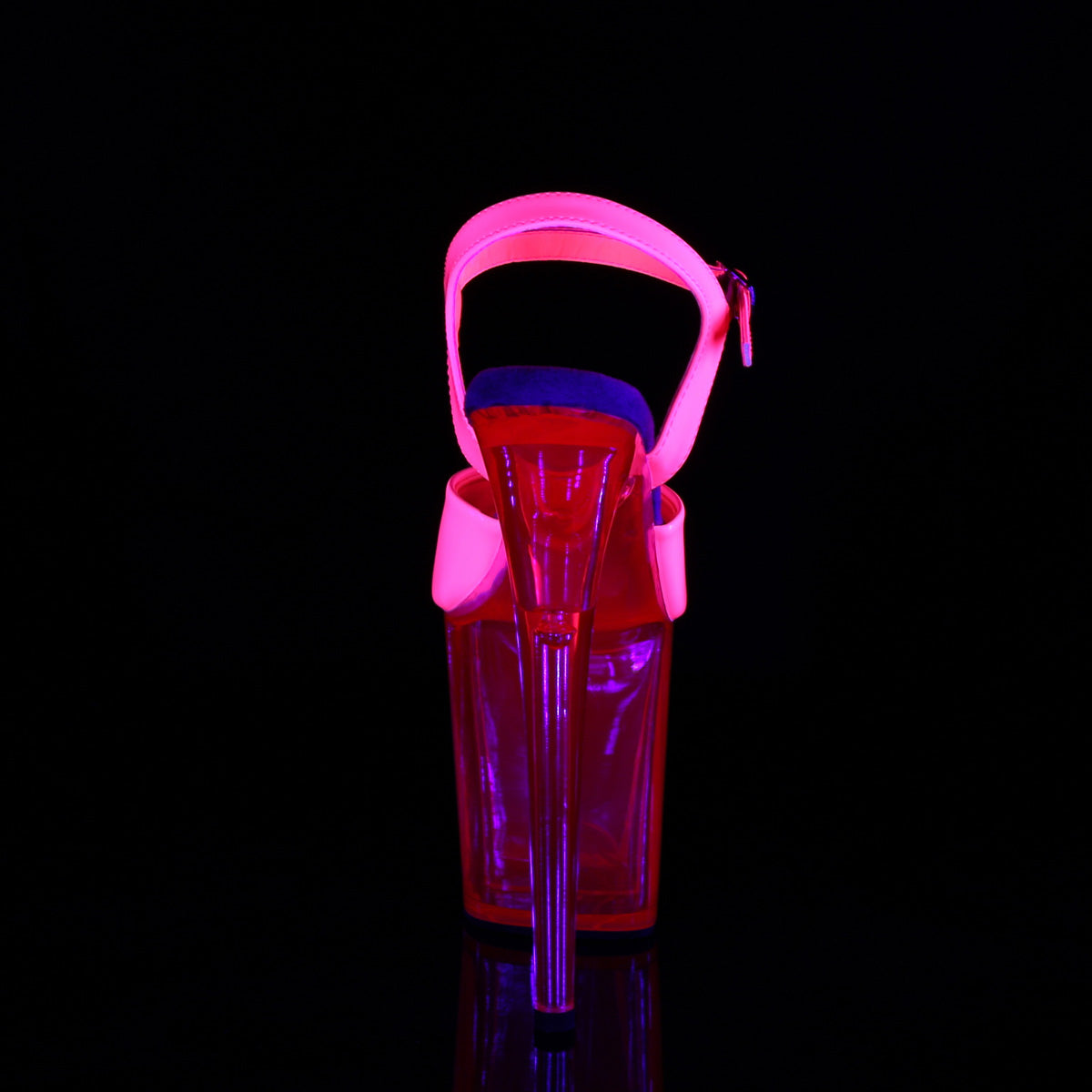 FLAMINGO-809UVT 8" Heel Neon Hot Pink Pole Dancing Platforms-Pleaser- Sexy Shoes Fetish Footwear