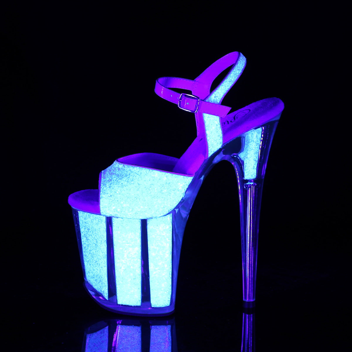 FLAMINGO-810UVG 8" Neon Opal Glitter Pole Dancer -Pleaser- Sexy Shoes Pole Dance Heels
