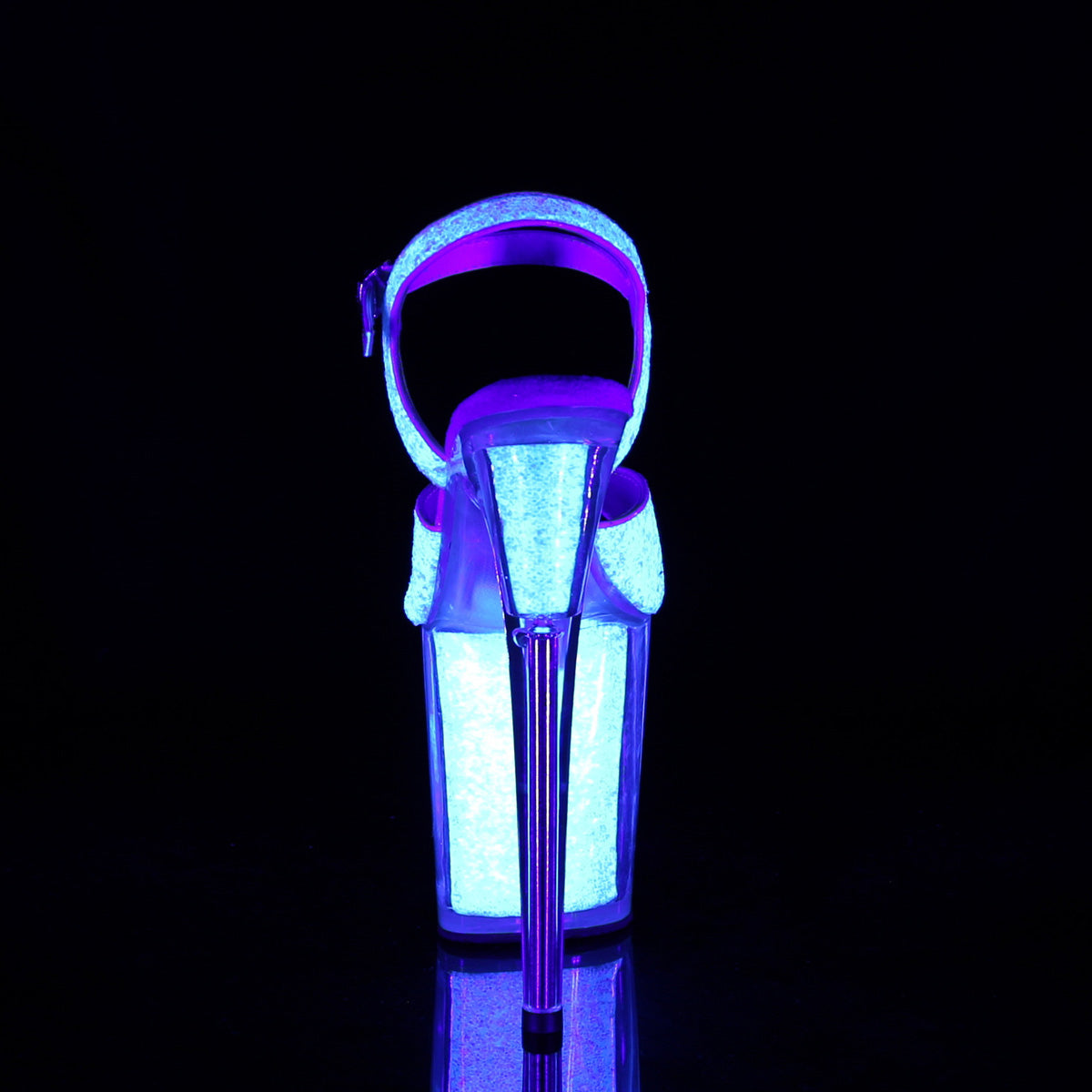FLAMINGO-810UVG 8" Neon Opal Glitter Pole Dancer -Pleaser- Sexy Shoes Fetish Footwear