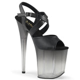 Black 8 Inch Strippers Platform Shoes -  Pleaser FLAMINGO-822T