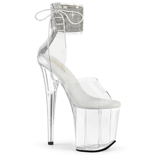 FLAMINGO-824RS Pleaser Sexy Clear 8 Inch Bling Stripper Shoes