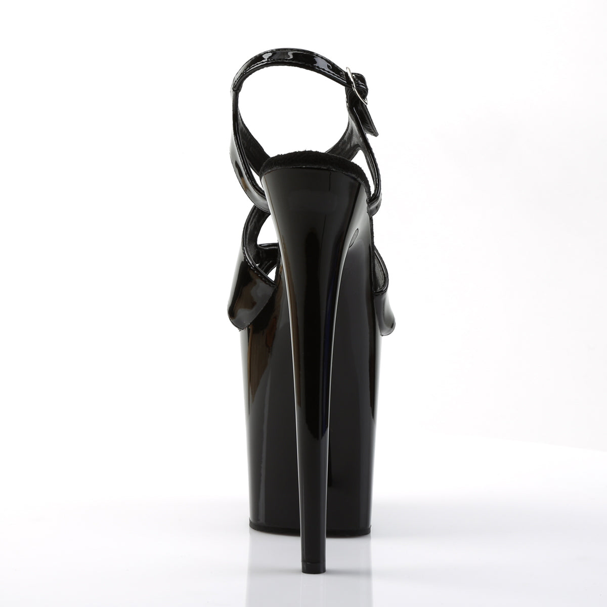 FLAMINGO-831 8 Inch Heel Black Patent Pole Dancing Platforms-Pleaser- Sexy Shoes Fetish Footwear