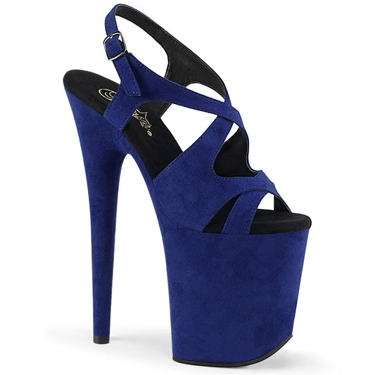 FLAMINGO-831FS 8 Inch Heel Royal Blue Pole Dancing Platforms-Pleaser- Sexy Shoes