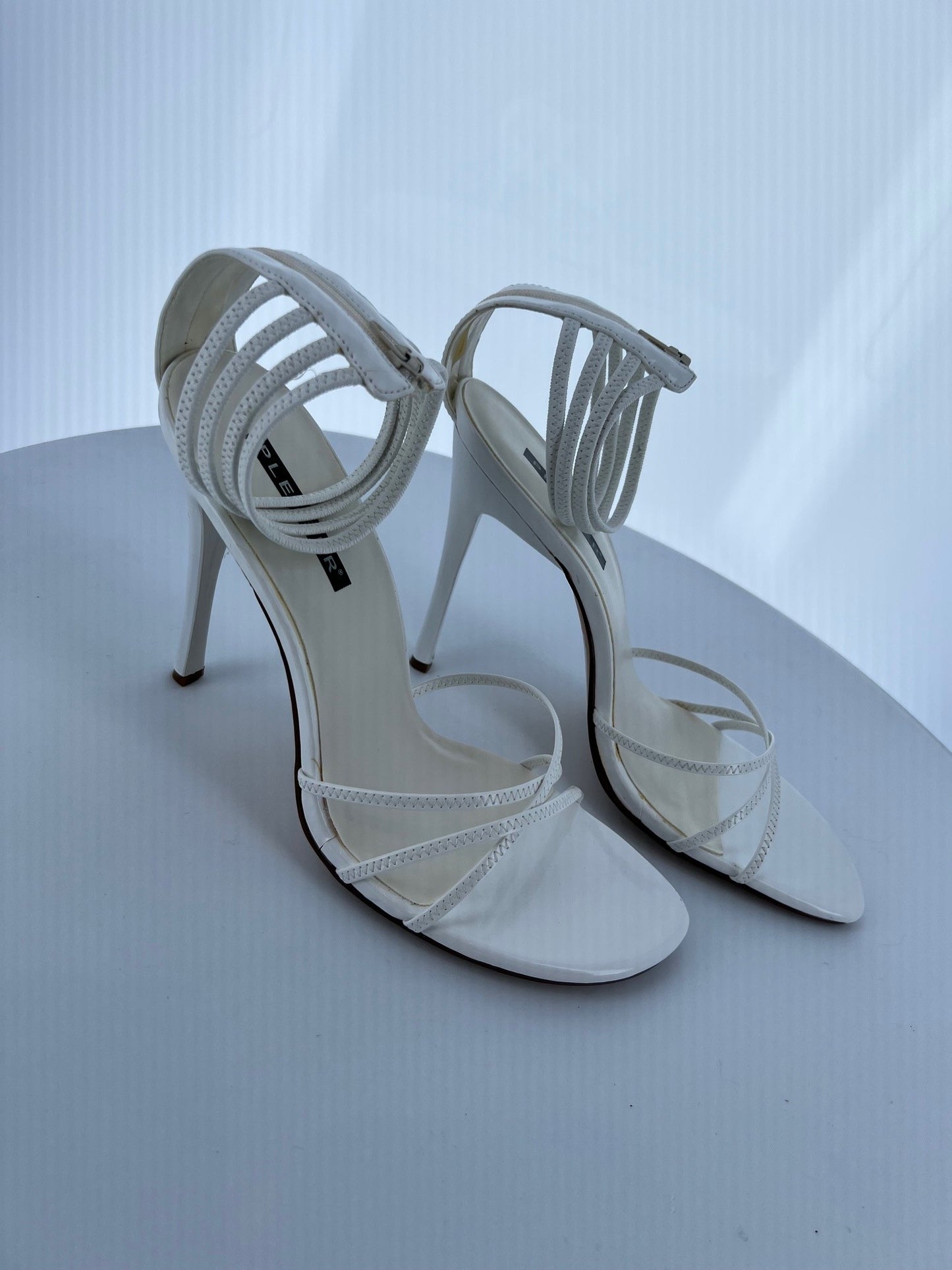 FRESH-36 Pleaser White Patent High Heel Alternative Footwear Discontinued Sale Stock