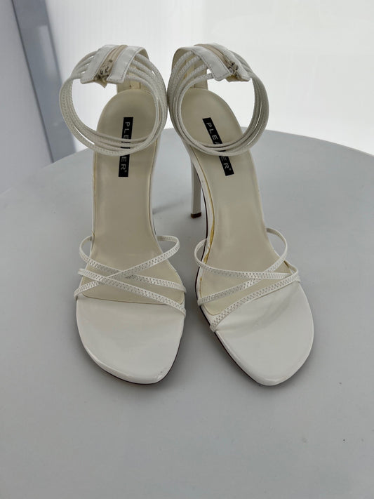 FRESH-36 Pleaser White Patent High Heel Alternative Footwear Discontinued Sale Stock