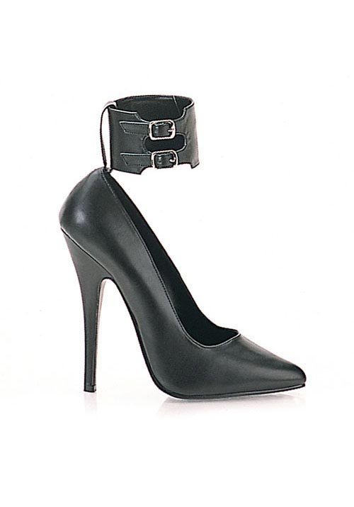 DOMINA-434 Pleaser Blk PU High Heel Alternative Footwear Discontinued Sale Stock