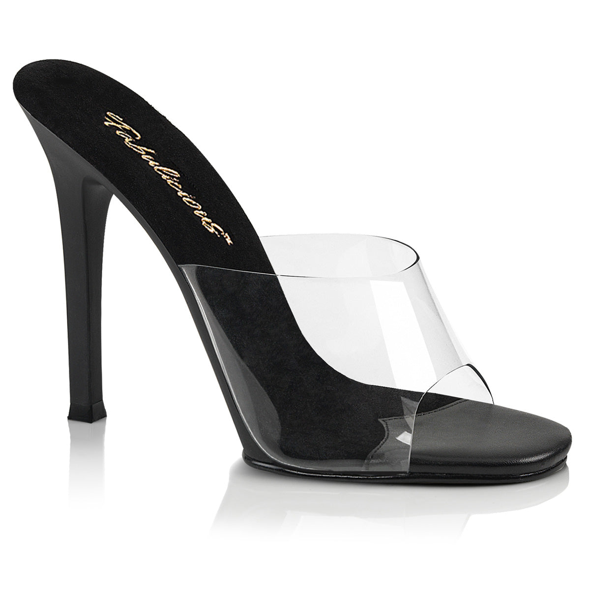Black 4.5 Inch Sexy Shoes -  Fabulicious GALA-01