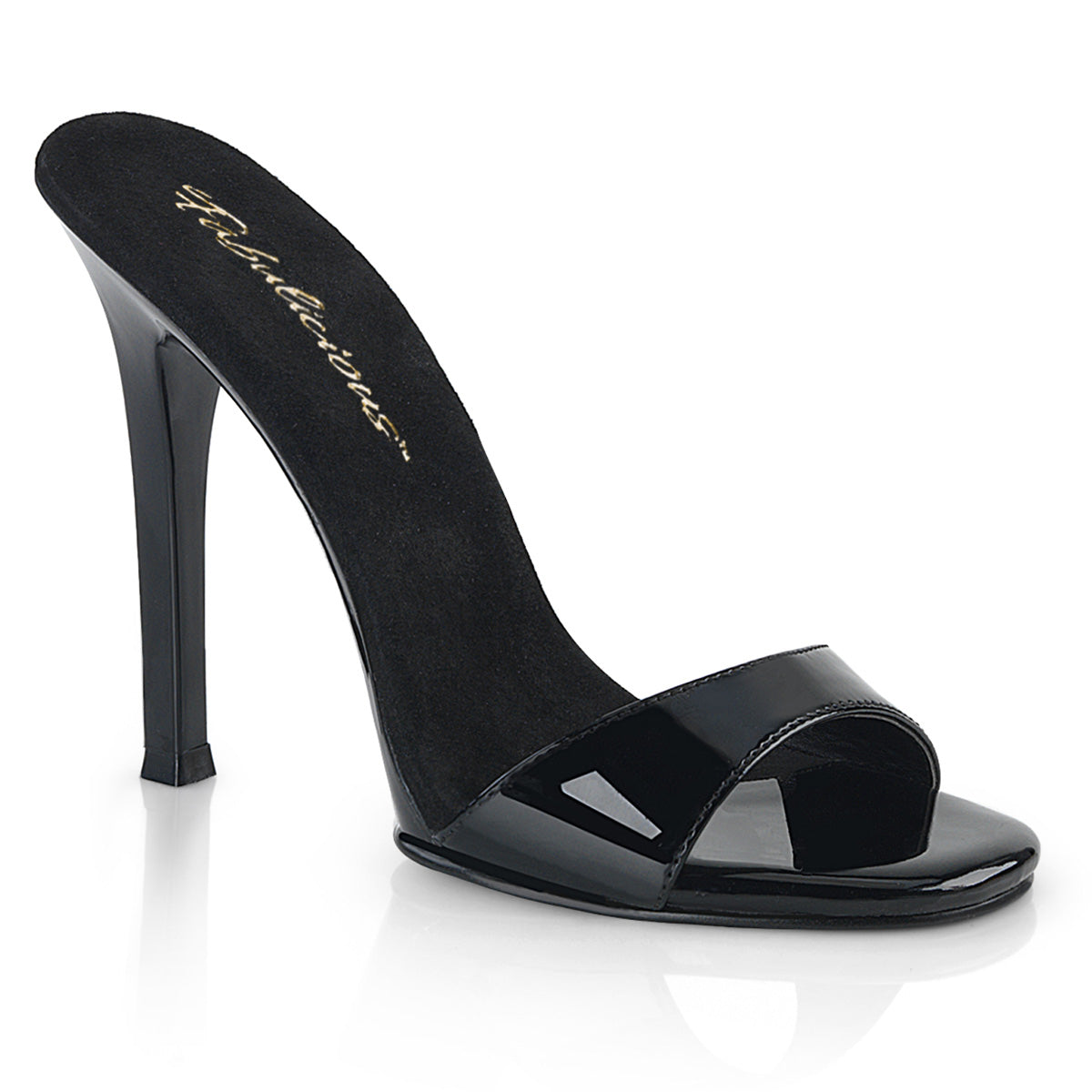 Gala-01s Fabulicious de 4.5 pulgadas Heel Patente Negro Zapatos Sexy