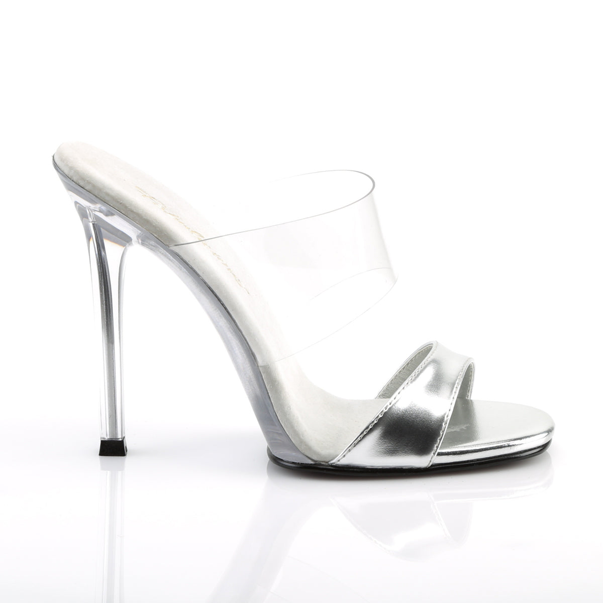 GALA-02L Fabulicious 4.5 Inch Heel Silver Sexy Shoes-Fabulicious- Sexy Shoes Fetish Heels
