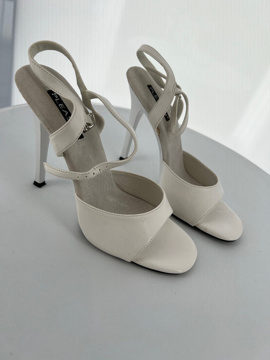 GALA-09 Pleaser White Patent High Heel Alternative Footwear Discontinued Sale Stock
