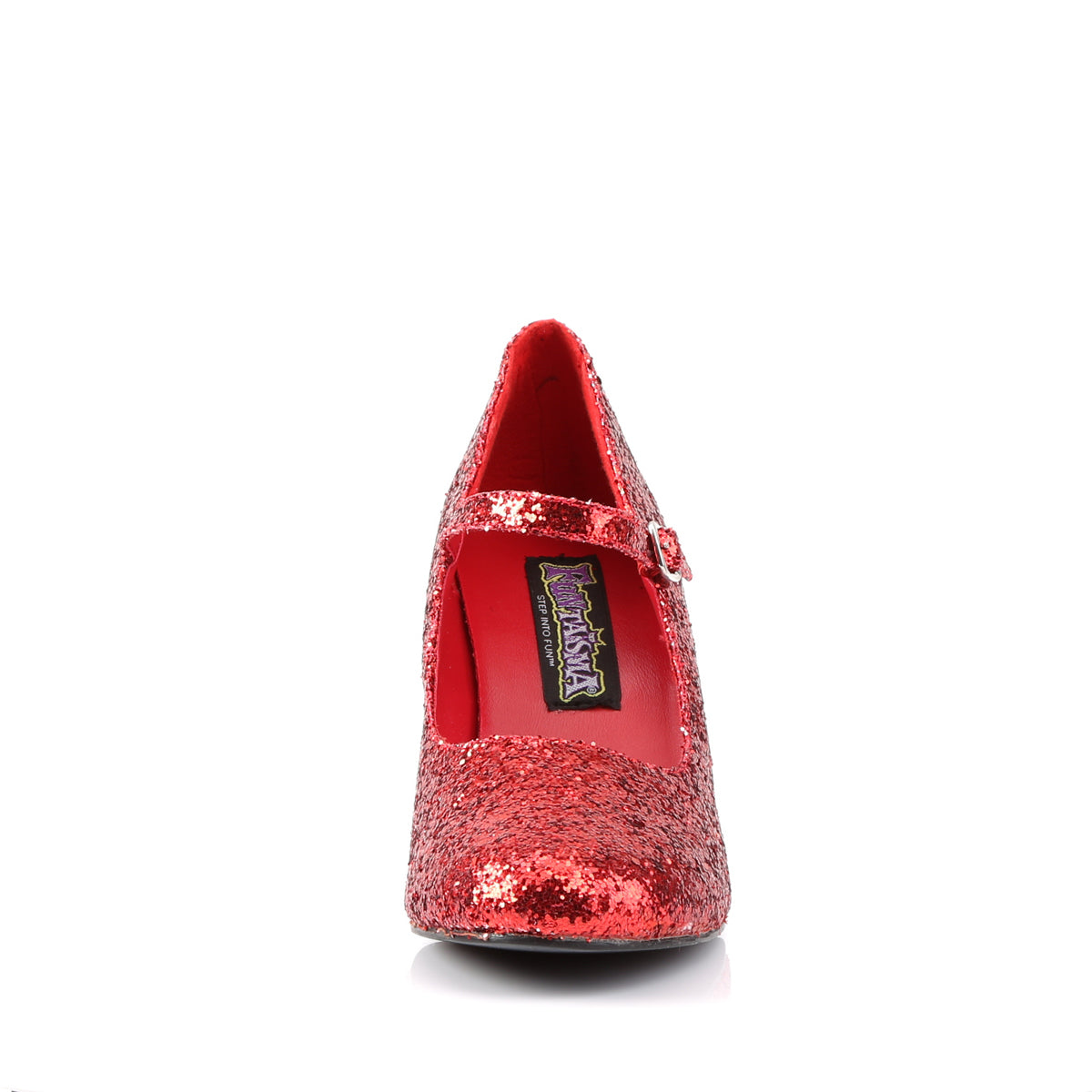 GLINDA-50G 3" Heel Red Glitter Women's Costume Shoes Funtasma Costume Shoes Alternative Footwear