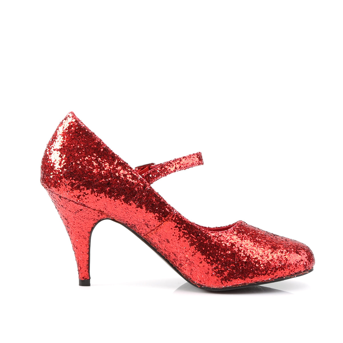 GLINDA-50G 3" Heel Red Glitter Women's Costume Shoes Funtasma Costume Shoes Fancy Dress