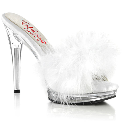 GLORY-501F-8-White-Faux-Leather-Fur-Clear-Fabulicious-Bedroom-Heels-Shoes