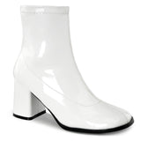 White 3 Inch Retro 70s Boots -  Funtasma GOGO-150