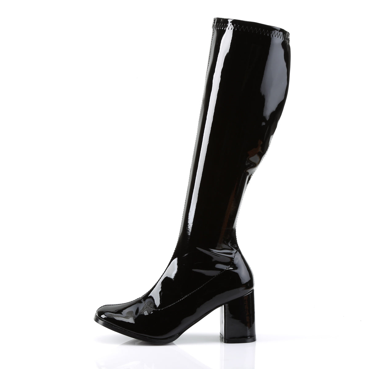 GOGO-300 3" Heel Black Stretch Women's Boots Funtasma Costume Shoes 