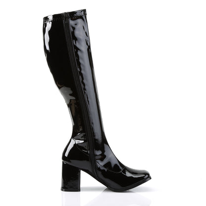 GOGO-300 3" Heel Black Stretch Women's Boots Funtasma Costume Shoes Fancy Dress