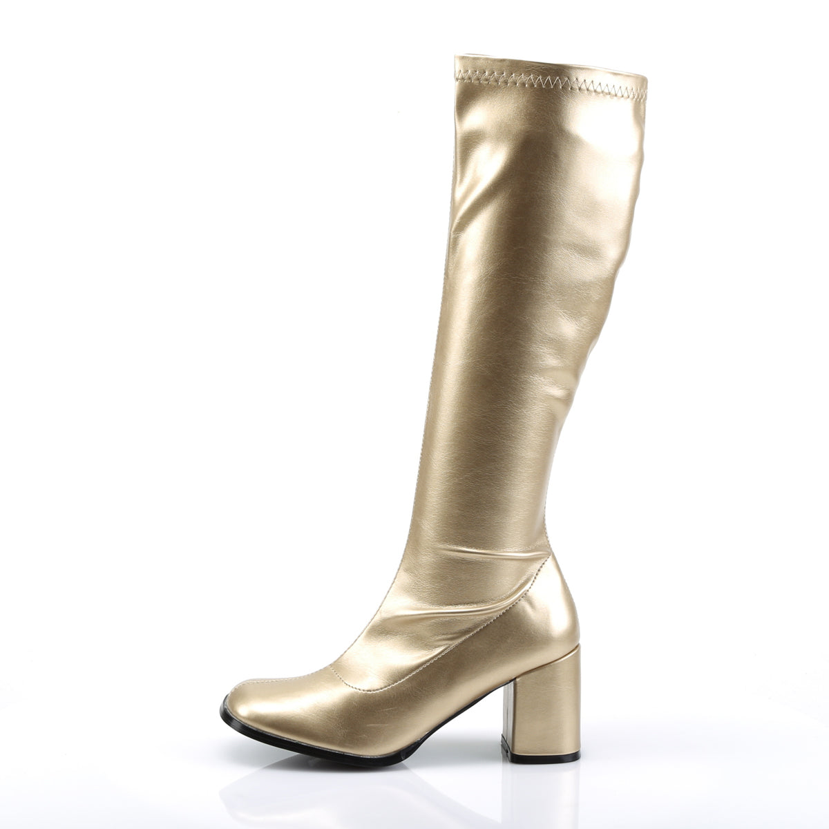 GOGO-300 3 Inch Heel Gold Women's Boots Funtasma Costume Shoes 