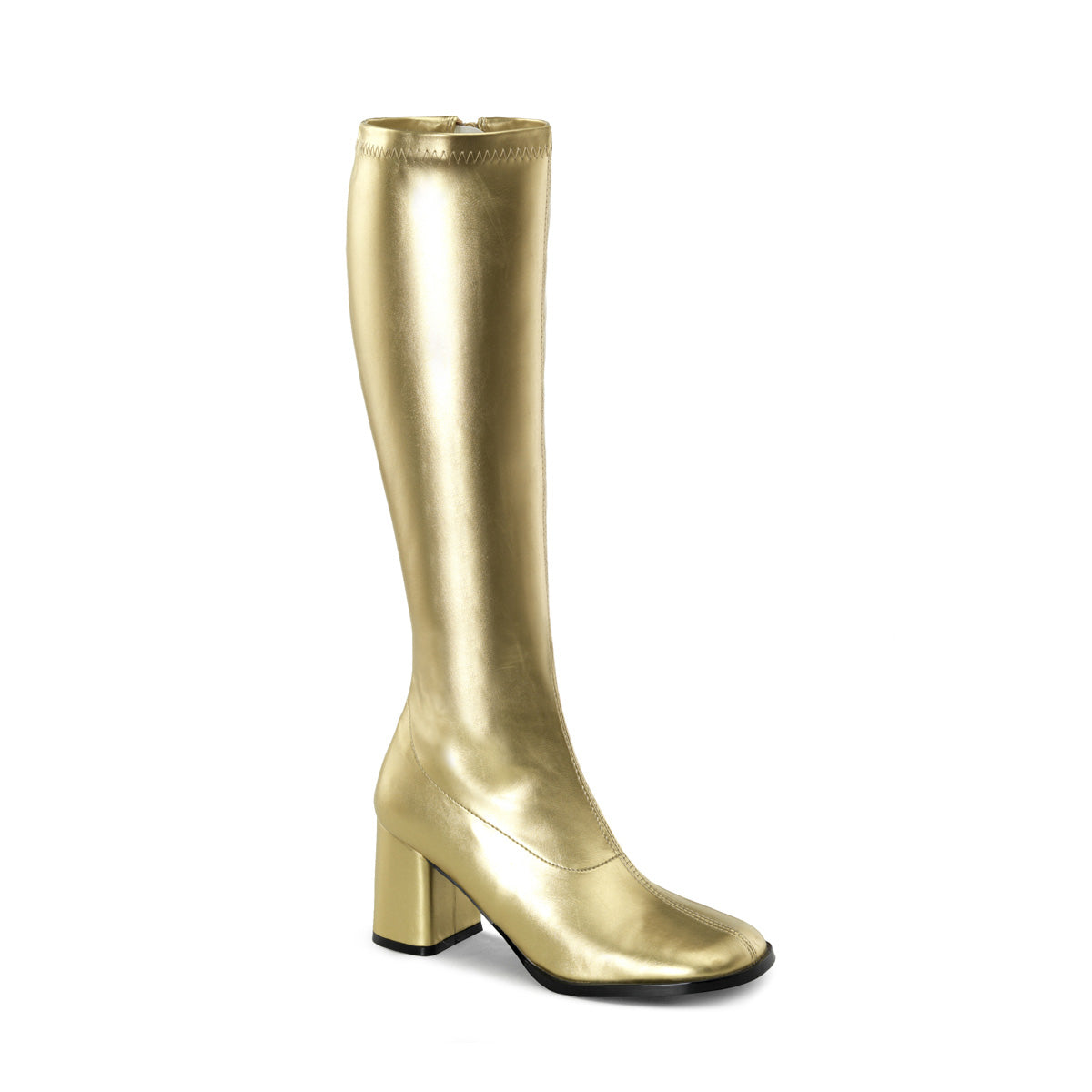 GOGO-300 3 Inch Heel Gold Women's Boots Funtasma Costume Shoes