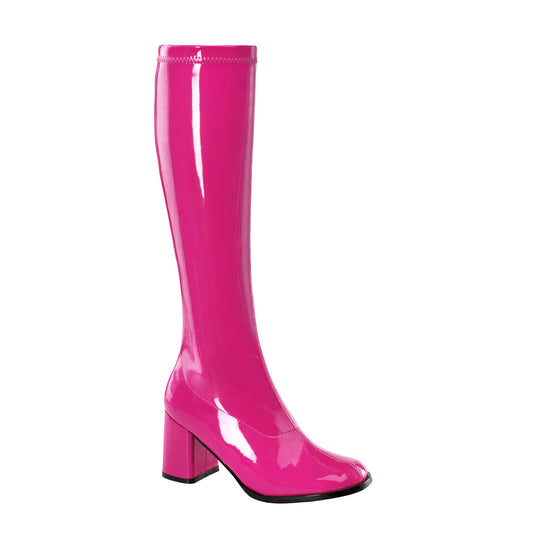 GOGO-300 3 Inch Heel Hot Pink Women's Boots Funtasma Costume Shoes