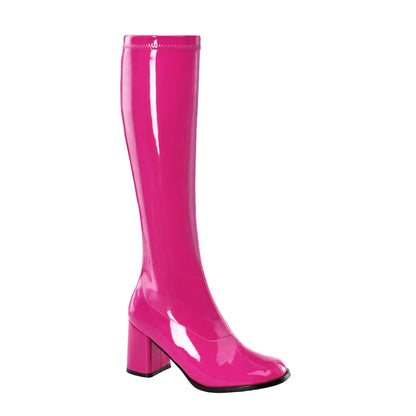 GOGO-300 Pleasers Funtasma 3 Inch Heel Hot Pink Women's Boots
